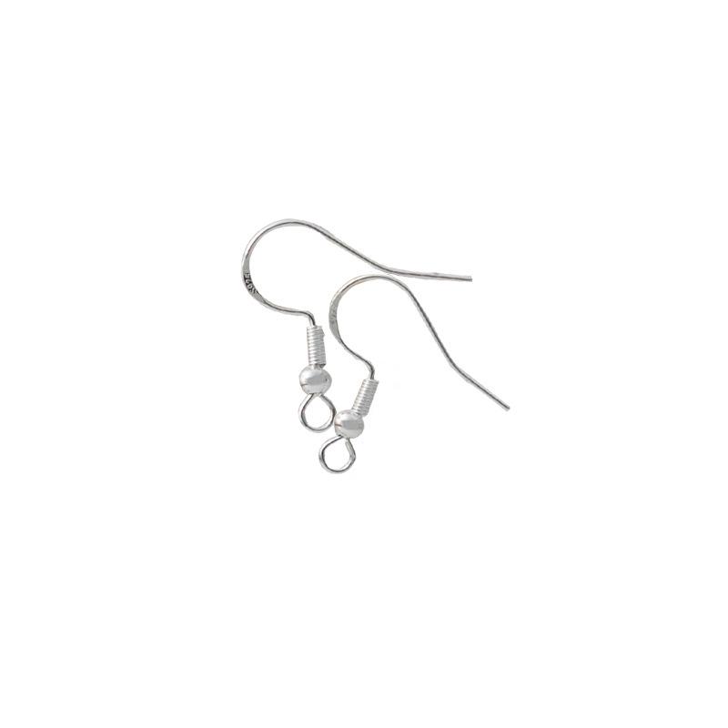 Серьги-крючки из серебра 925 пробы с бусинами - материал для изготовления украшений своими руками для сережек