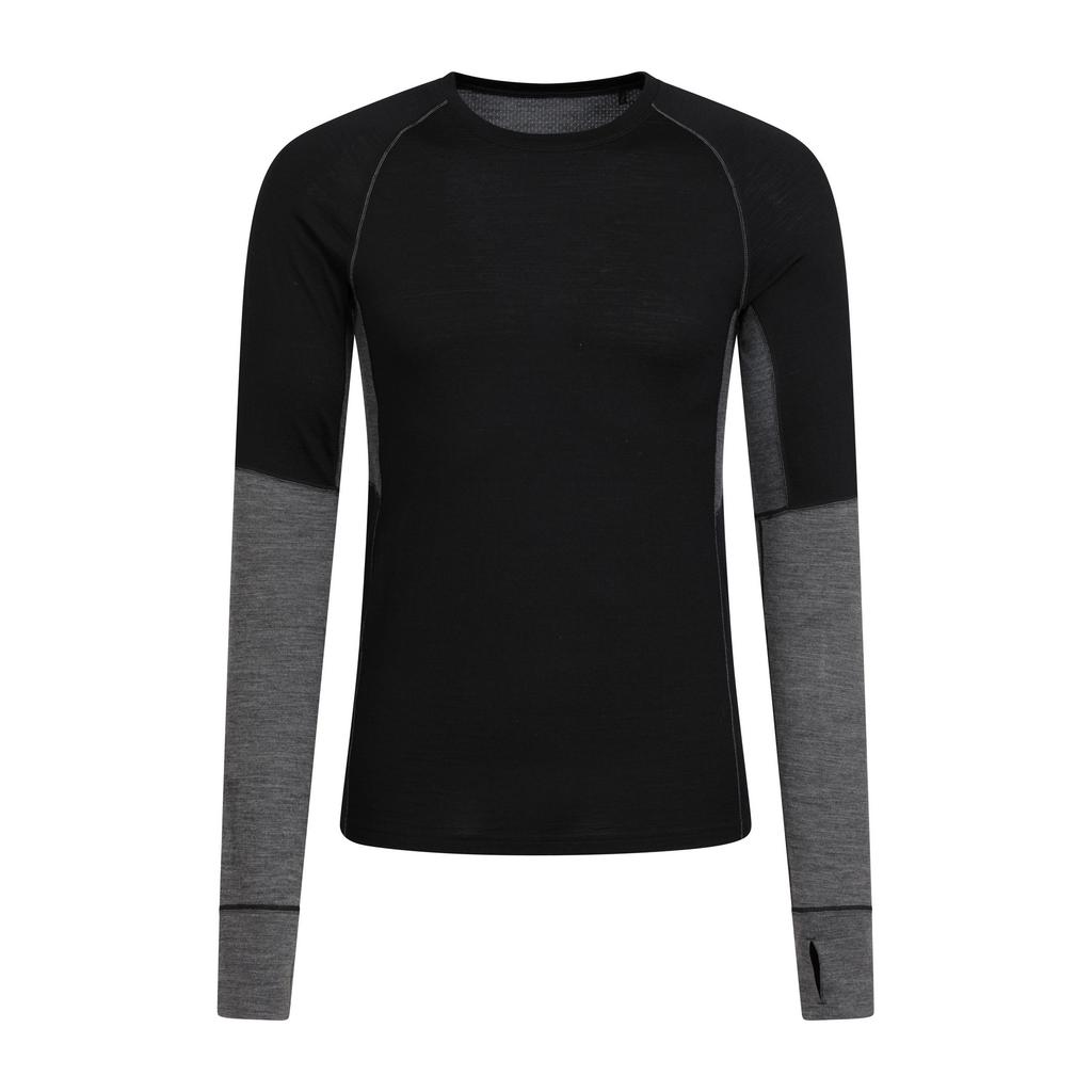 Mountain Warehouse Mens Ultra Merino Wool Round Neck Base Layer Top
