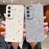 Чехол с сердечками для Samsung Galaxy S24 S26 S23 S22 S25 Ultra S21 FE Edge A34 A16 A36 A56 A15 A35 A17 A37 A57 A54 A55 5G Capa