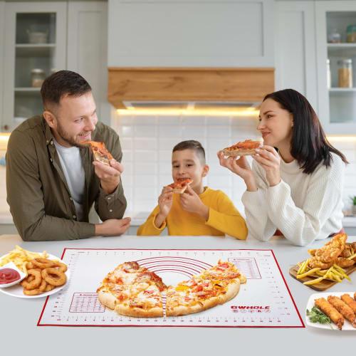 GWHOLE Cooking Mat, Bread Kneading Mat, Confectionery Mat, Silpan Oven Mat, Silica Gel Mat, Homan Kit, Bread Mat, Baking Sheet for Kitchen, 60x40cm wi