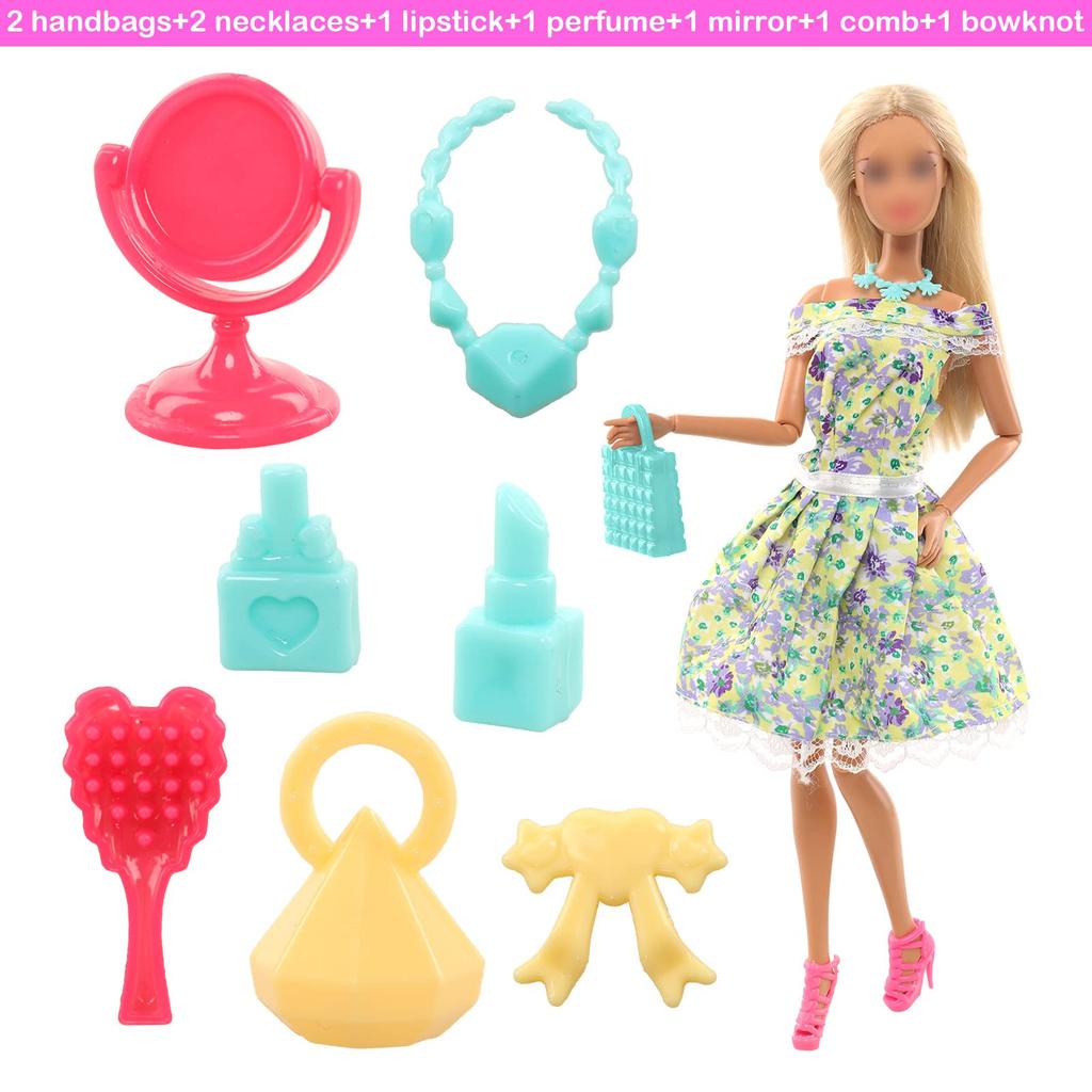 Barwawa Doll Clothes 30cm Doll Clothes Doll Dresses 52 Sets 3 Clothes 14 Dresses 3 Swimsuits 10 Pairs Shoes Computer Hanger and 22 Accessories for