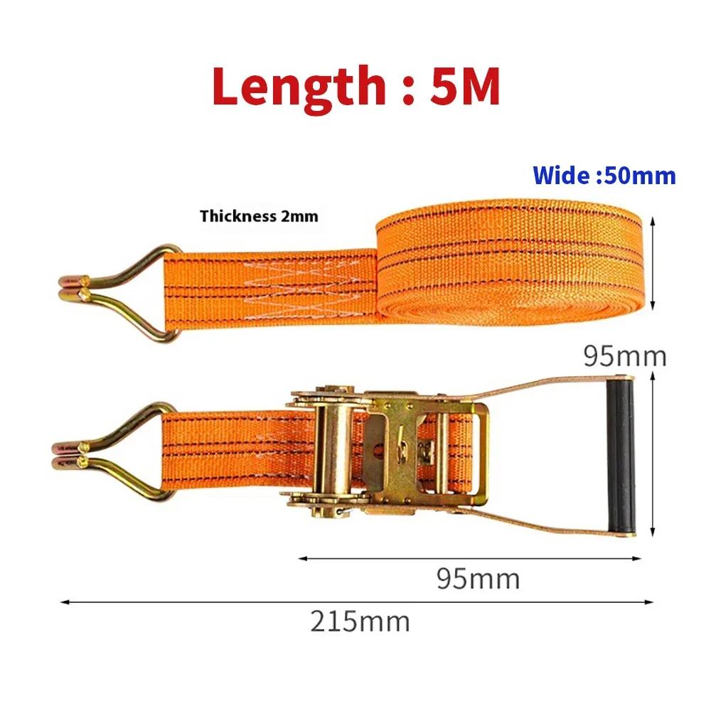 Motorcycles Strap Load Fixing Belt Sling With Ratchet Elastic Rope With Hook Car Ties for Cargo Fastening Sentry Atv Accessory