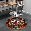 1pc Tiger Flame Print Chair Carpet for Office Non-Slip, Machine Washable Rug for Office - Holiday DecorMachine Made yy251029124