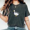 Fashion Women Duck Print T Shirt Funny Casual O-neck Short Sleeves T-shirt Summer Female Tee Shirt