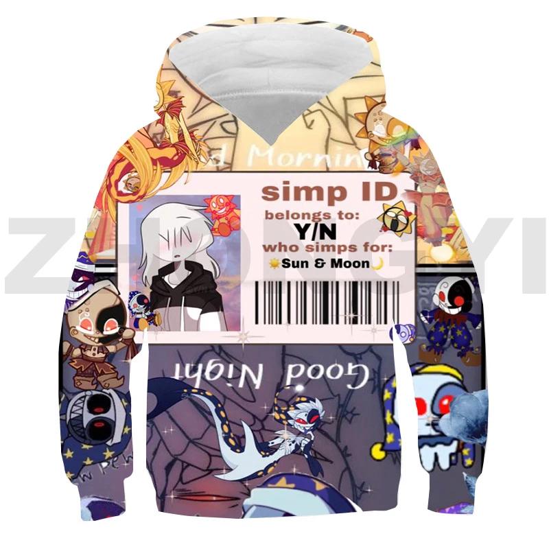 3D-печатная игра Fnaf Sundrop Moondrop аниме-толстовка с капюшоном для детей, уличная одежда для малышей, с длинным рукавом, свободные свитера для мальчиков, одежда