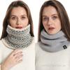 Solid Cashmere Plush Warm Winter Ring Scarf Women Men Knitted Full Face Mask Snood Neck Scarves Bufanda Thick Muffler  New