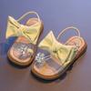 Girls' Bowknot Open-Toe Sandals2026New Summer Rhinestone Heart Princess Sandals for Older Girls and Little Girls