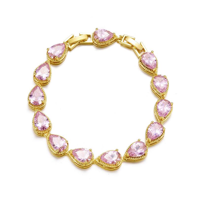 Самый продаваемый европейский и американский браслет с микро-инкрустацией из циркония ААА в форме капли воды, женская мода, свадебные украшения для невесты