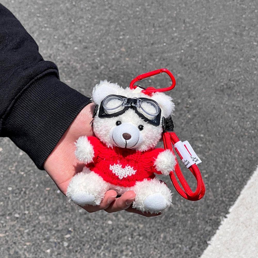 Креативный брелок Пилот Мишка брелок Мягкая игрушка Подвеска на сумку Плюшевое кольцо для ключей Мультяшное украшение Подарок Ювелирное изделие