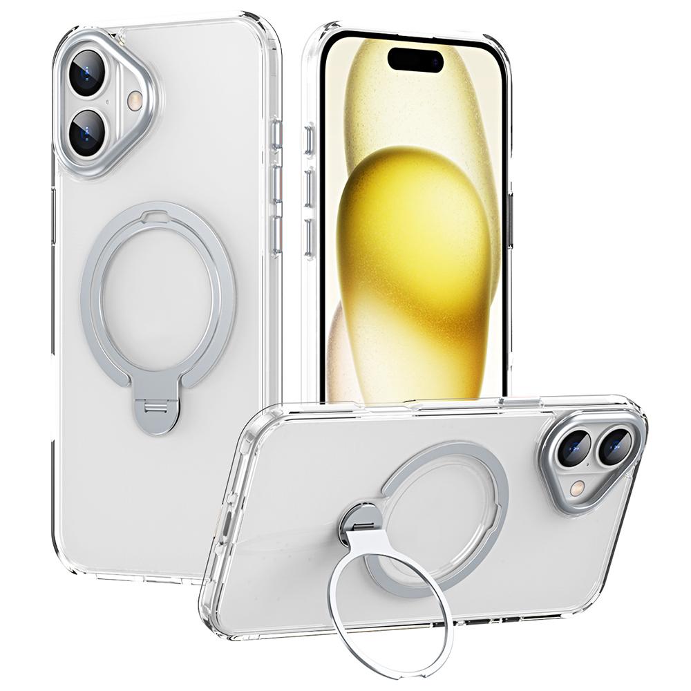 Чехол для телефона iPhone 16 Plus с подставкой, матовая задняя крышка, совместимый с MagSafe