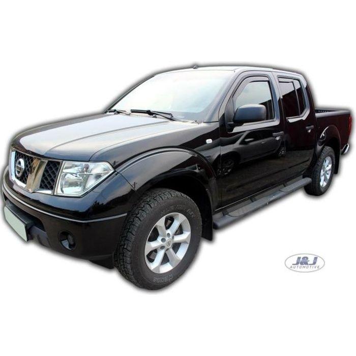 Déflecteurs d'air - J&J AUTOMOTIVE - Heko - Fumé - Installation facile - Pour Nissan Navara D40 2005-2015