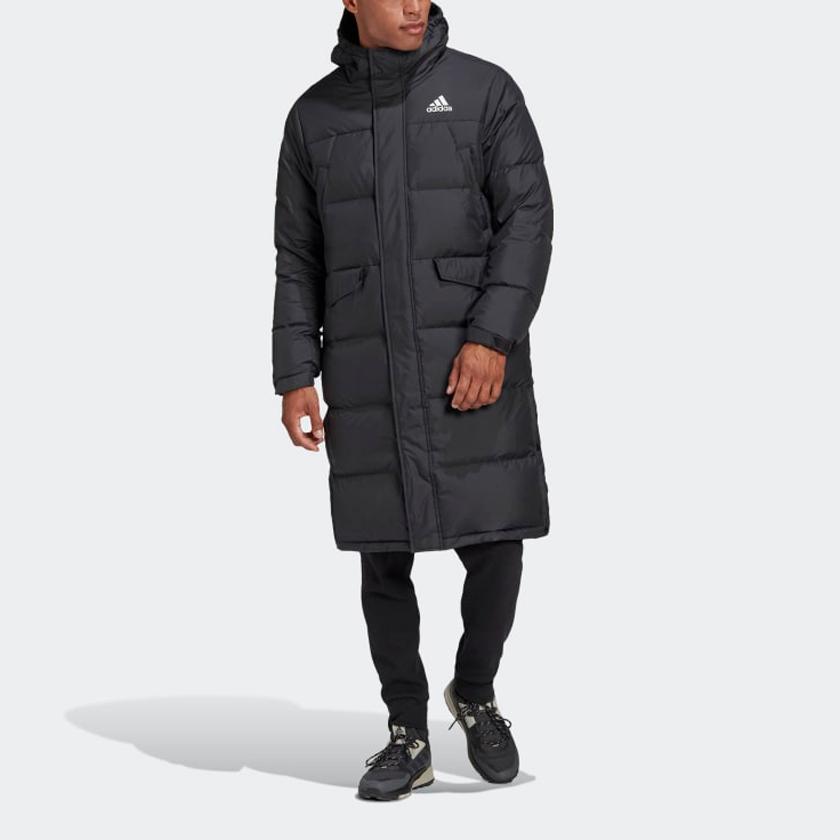 adidas Длинная пуховая куртка Зимняя Мужская Черная (унисекс) Пуховики GK0664