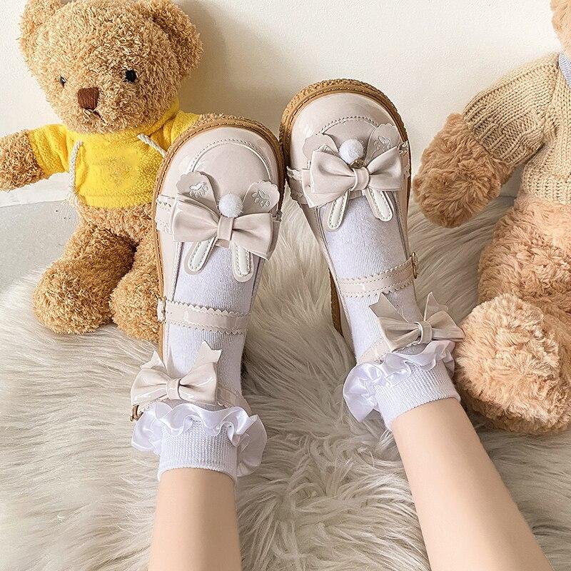 Rimocy Sweet Lovely Bow Mary Janes Женские туфли на плоской подошве с ремешком на щиколотке и бантом в стиле Лолита Туфли для женщин Модная молодежная студенческая обувь