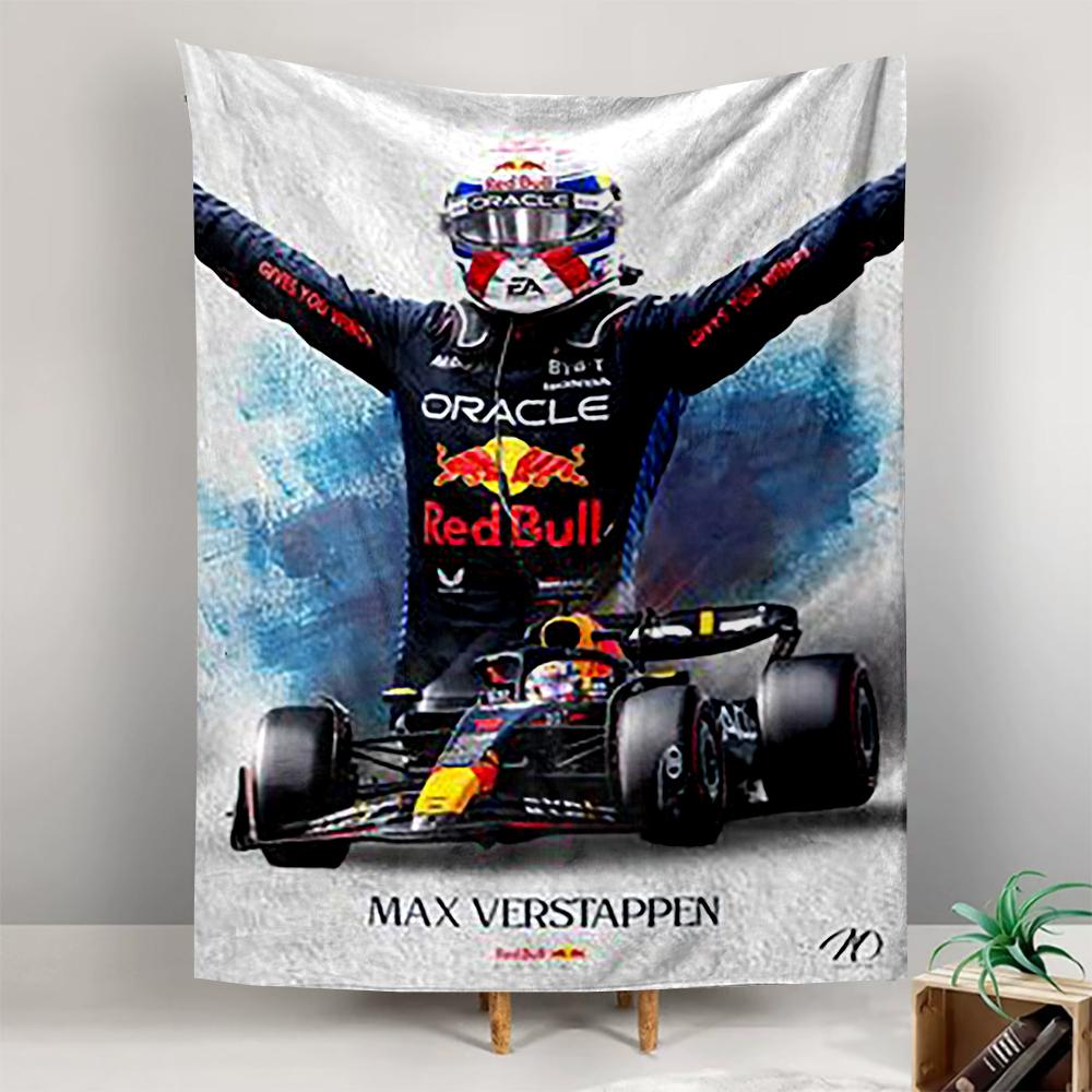 Гонщик с болидом Формулы-1 и дизайном Red Bull. Узорный гобелен для спальни и гостиной, домашний декор, диваны