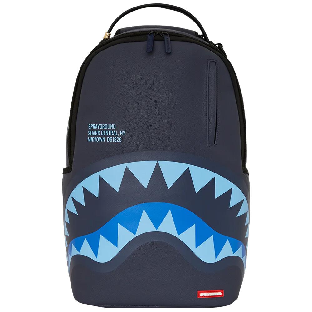 Sprayground Рюкзак унисекс Shark с большим логотипом, уличный стиль, повседневный, американский, ПВХ, черный W1135732