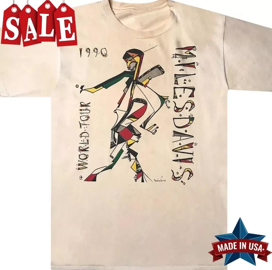 Rare Miles Davis Word tour 1990 Gift For Fans Men S-235XL T-shirt