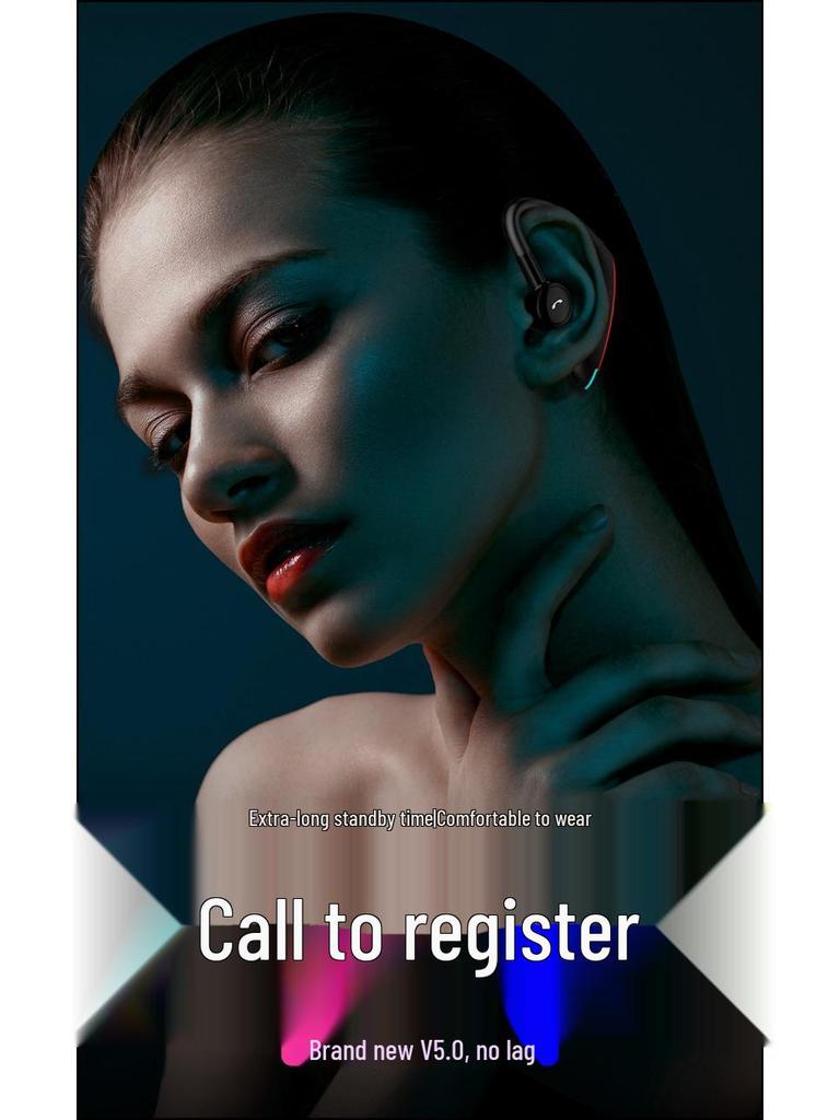 2025 Беспроводная Bluetooth-гарнитура с одним ухом и сверхдолгим временем ожидания