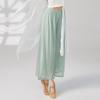 Women's Spring and Summer Ethnic Style Flowing Wide Leg Pants Solid Color Simple Classical Dance Practice Pants