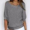 Women's Casual Batwing Sleeve Knit Sweater, Soft Textured Round Neck Pullover, Multiple Color Options