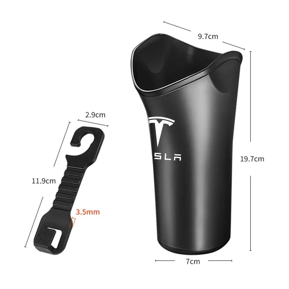 Car Sticker Tesla Car Storage Box For Umbrella Organizer Bucket Auto Hanging Water Bottles Rack Holder For Tesla Model 3 Model X