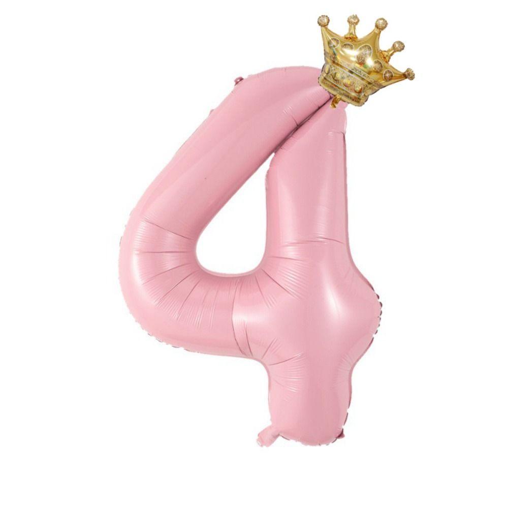 40 дюймов большой воздушный шар с цифрой для девочек розовые короны шары новый день рождения шары с цифрами