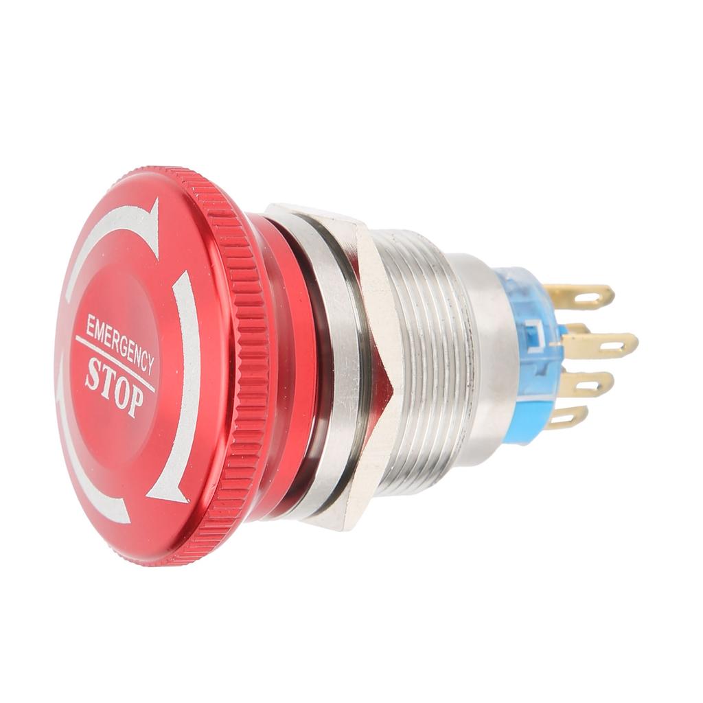22mm Waterproof Emergency Stop Push Button Switch SelfLock Mushroom Head Button Switch(6 Pin )