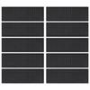 Marches d'escalier - VIDAXL - 10 pcs - Caoutchouc antidérapant - 25x75 cm - Noir