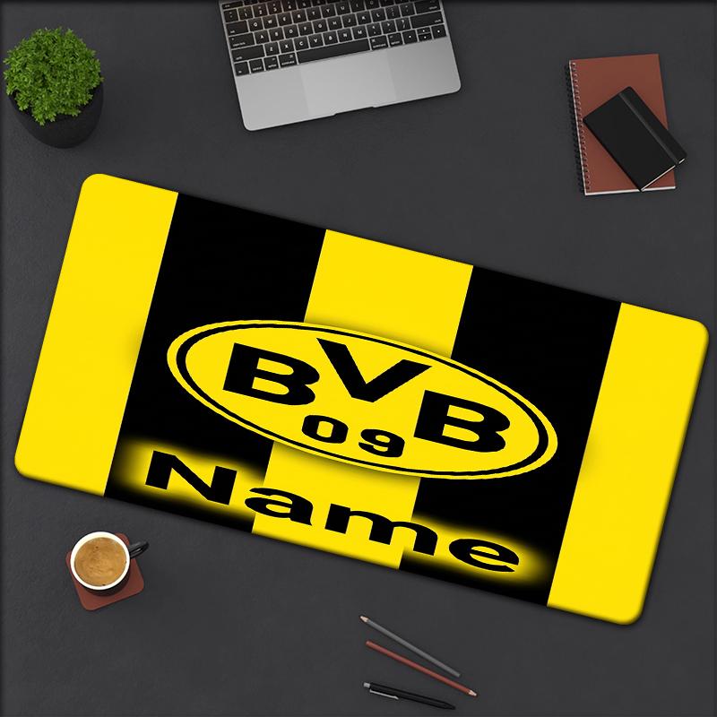 Custom Name Borussia Dortmund Theme Mouse Pad Non Slip Rubber Base Multifunctional Office Home Decor Perfect For Workspace Personalization