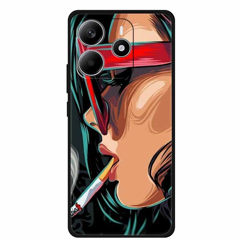 Для Redmi Note 14 4G ГЛОБАЛЬНЫЙ Чехол Животные Мягкий Силиконовый ТПУ Чехлы для Телефона Задняя Крышка для Xiaomi Redmi Note14 4G Защитник Coque