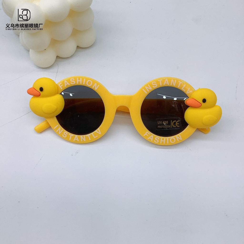 Модные милые маленькие желтые утки-утки, солнцезащитные очки с защитой от ультрафиолета для детей, модные детские очки