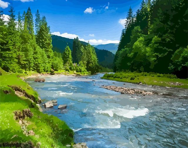 5d Алмазная картина Водопад Мозаика Пейзаж DIY Алмазная вышивка Природа Горная стена Искусство Рукоделие