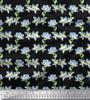 Black Poly Crepe Fabric Leaves & Tropical Floral Watercolor Decor Fabric Printed Metre 42 Inch