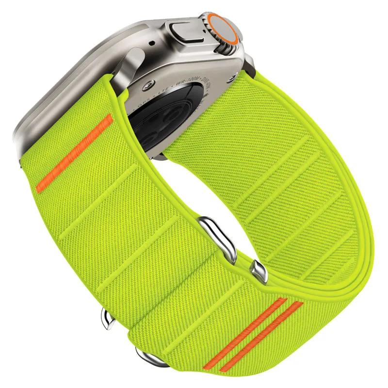 Нейлоновый ремешок-петля для Apple Watch Band 49 мм 46 мм 42 мм 45 мм 44 мм Спортивный браслет для IWatch Series Ultra 2 10 9 8 7 SE 6 5 4 Correa
