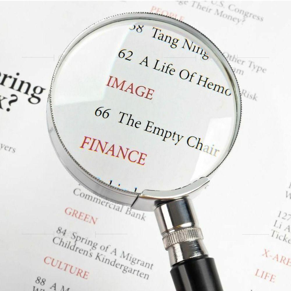 Оптическое стекло Ручная лупа HD увеличительное стекло Портативный микроскоп для чтения Ремонт