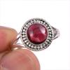 Natural Garnet Gemstone Handmade 925 Solid Sterling Silver Gift Ring S.8 O2p28