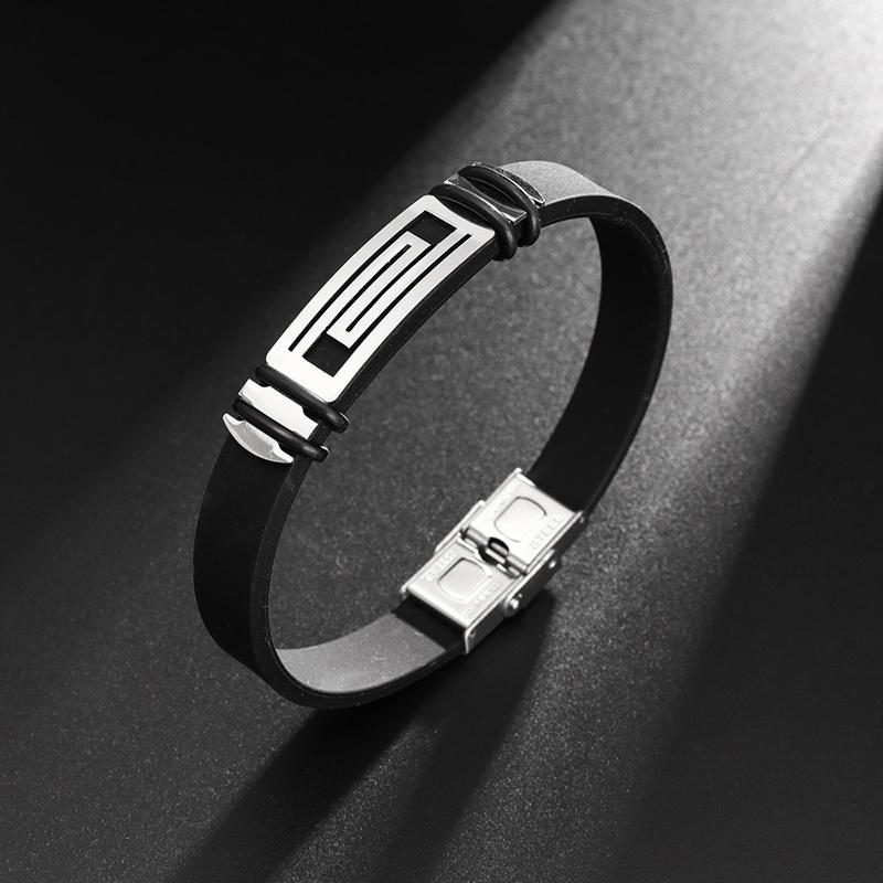Готический титановый стальной браслет-манжета с застежкой для мужчин и женщин, крутые украшения для рук, простой черный браслет, праздничный подарок, аксессуары для браслета
