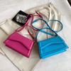Multicolor Small Square Bag For Women  New PU Buckle Zipper Designer Single Shoulder Crossbody Bag Fashion Versatile Handbag