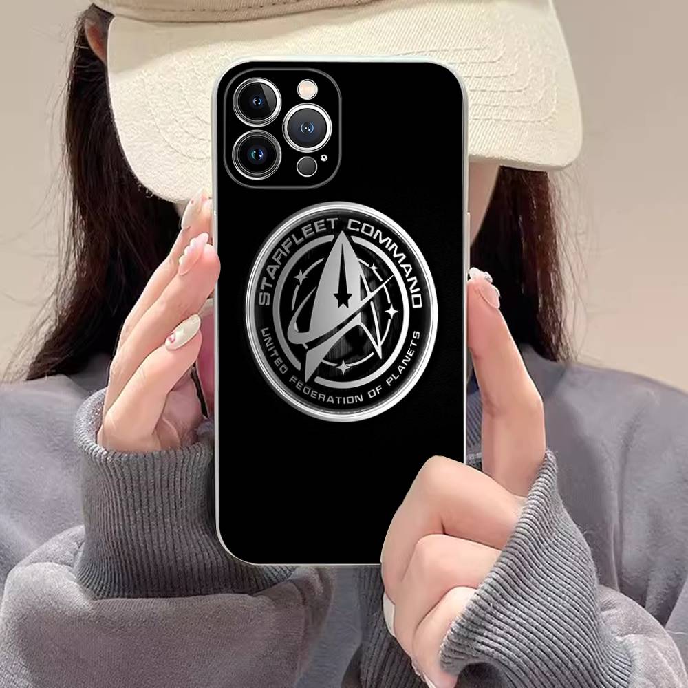 S-Star T-Trek For IPhone 11 12 13 14 15 16 17 Pro Max Plus Air Transparent Clear Shockproof Case