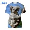 T-Shirts 3D Print Kawaii Animal Koala Summer O-Neck T Shirt Casual Boys Girls Tops Oversized Fashion Kids