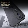 Honor 80 Pro Phone Case, Shockproof Lens Full Protection Soft Case, Simple Luxury Silicone Outer, Leather Case, Gray