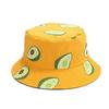 Double Sided Unisex Bucket Hat Fruit Prints Fisherman Hat Women Men Outdoor Travel Sunhat Basin Cap