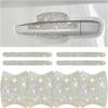 Mandark 8PCS Bling Car Door Handle Protector, Crystal Rhinestone Vehicle Door Bowl Protective Sticker, Glitter Anti-Scratch Auto Decor Decals