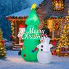 Надувной декор для двора на рождественские праздники, 4,9 фута, набор: Санта, Снеговик, Елка, Подарок, Светодиодный рождественский декор, Игрушки, Принадлежности, Украшения для дома, Подарки