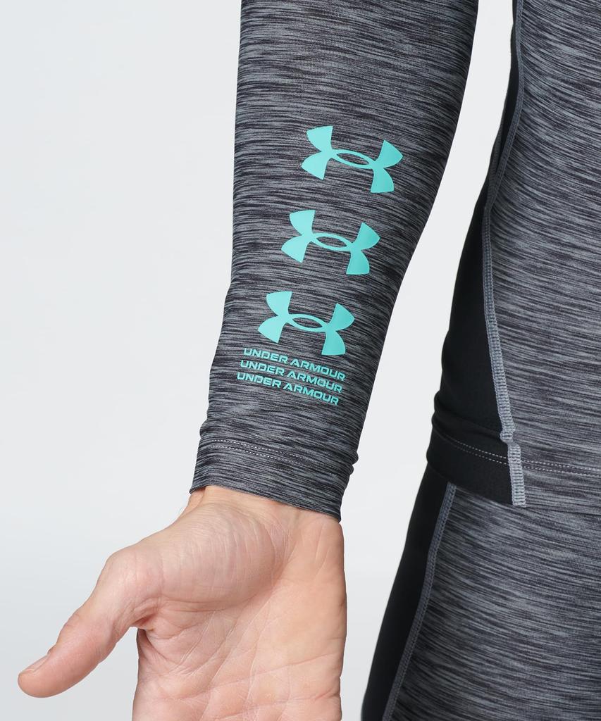 UA HeatGear Armor Компрессионная Новинка Рубашка с Длинным Рукавом Тренировочная Стальная XL Мужская