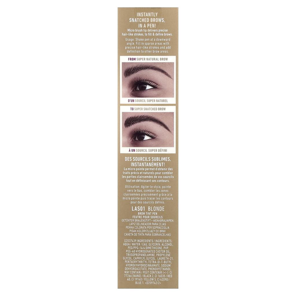 NYX PROFESSIONAL MAKEUP Lift & Snatch! Brow Tint Pen, 01 Blonde, 1 Ml (0.03 Fl Oz)