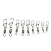 210pcs Fishing Swivels Snaps Set Stainless Steel Rolling Barrel Swivel with Safety Snaps Fishing Line Connector