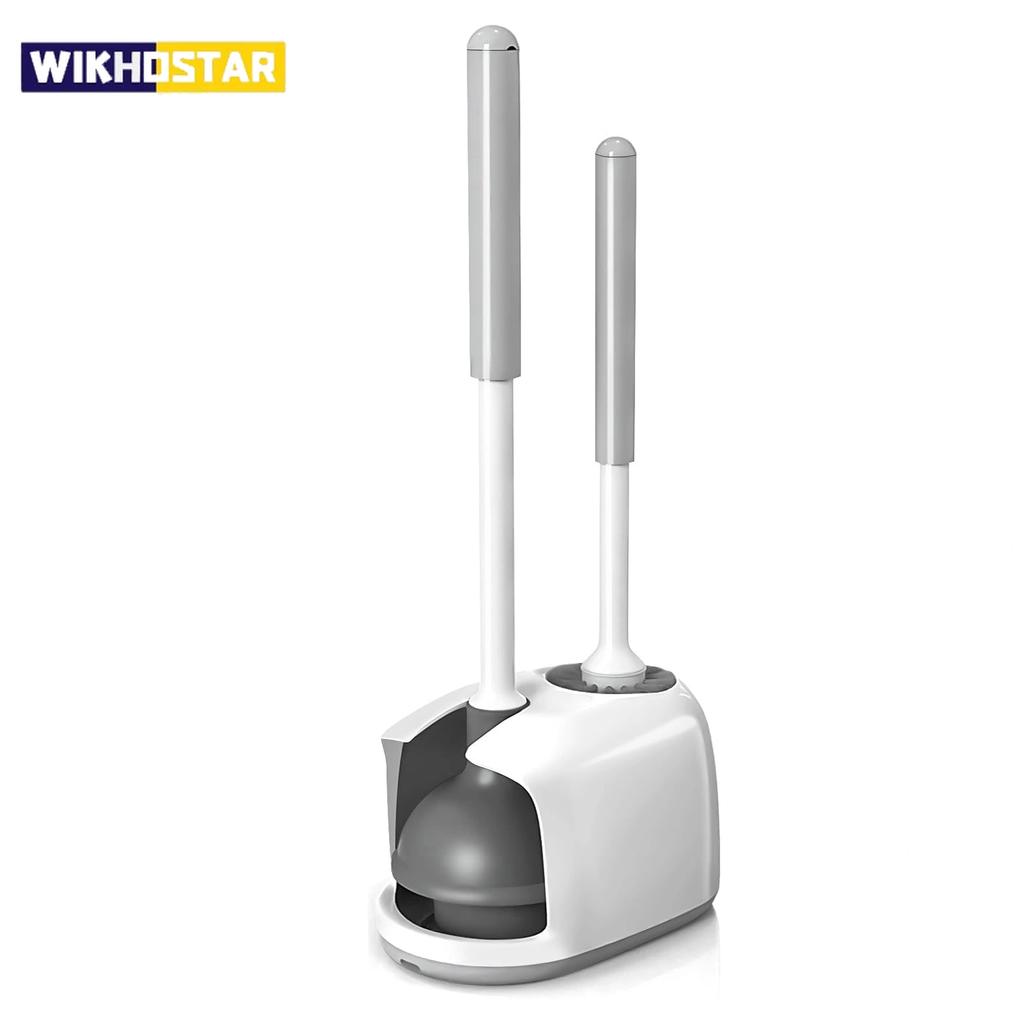 1 Set Toilet Plunger and Bowl Brush Combo for Bathroom Cleaning Toilet Brush and Plunger Set Toilet Brush Bathroom Accessories