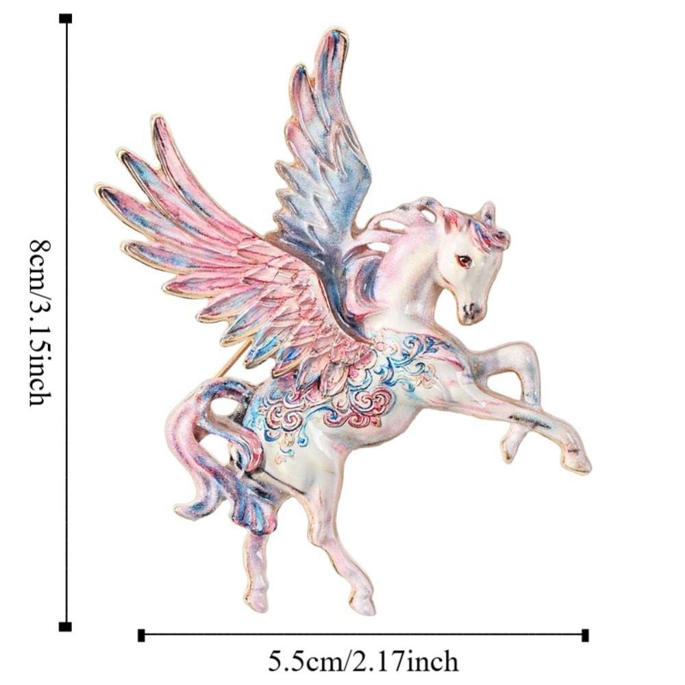 Chinese Style Zodiac Horse Badge Pin Zinc Zinc Alloy Vintage Horse Brooch Year of The Horse