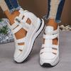 Summer New Wedge Sandals with Hollow Toe and Breathable ,Women's Wedge Heel Roman Women's Shoes Thick Platform Heel Sandals