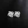 Silver Plated Earrings S925 Silver Earrings Zircon Ball Women's Earrings Charm Jewelry Wedding